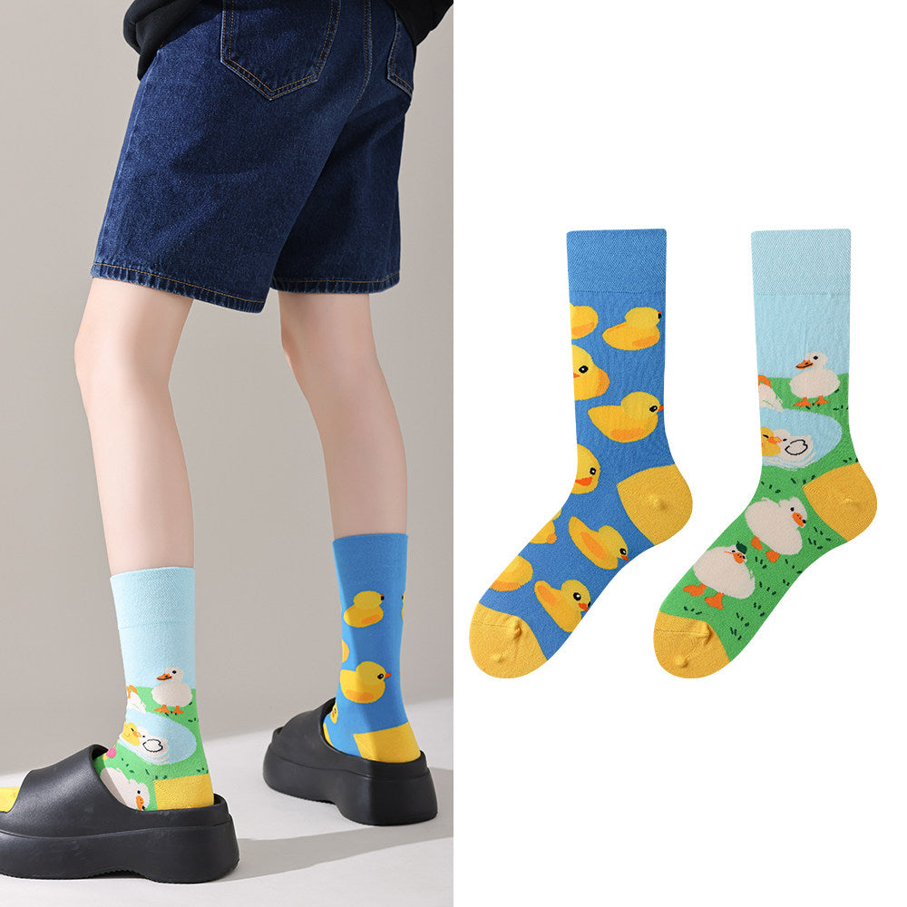 Mismatched Novelty Crew Socks | 2-Pair Set