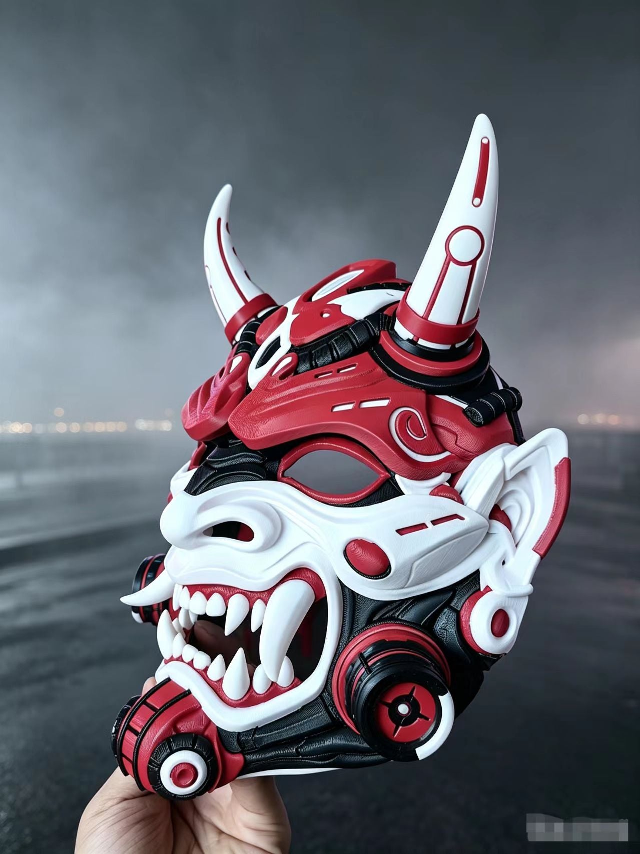 Oni Demon Samurai Mask | Cyberpunk Mecha Cosplay