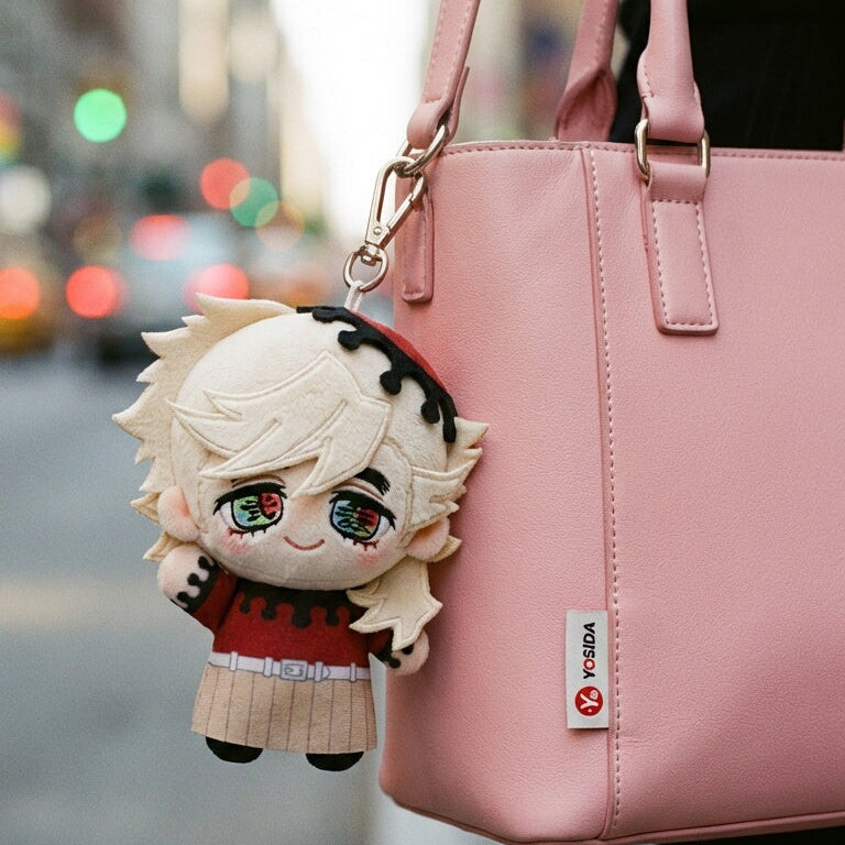 Demon Slayer Plush Keychain – Doma, Yoriichi, Kokushibo