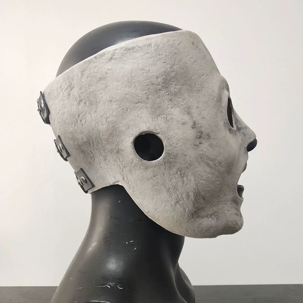Scary Halloween slipknot latex ghost mask, adult comedy quirky party bar makeup prop, small cosplay