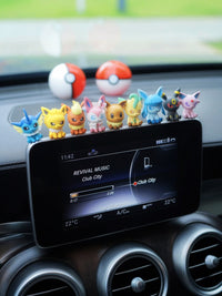 Pokémon Mini Figures Car Dashboard Ornament Set