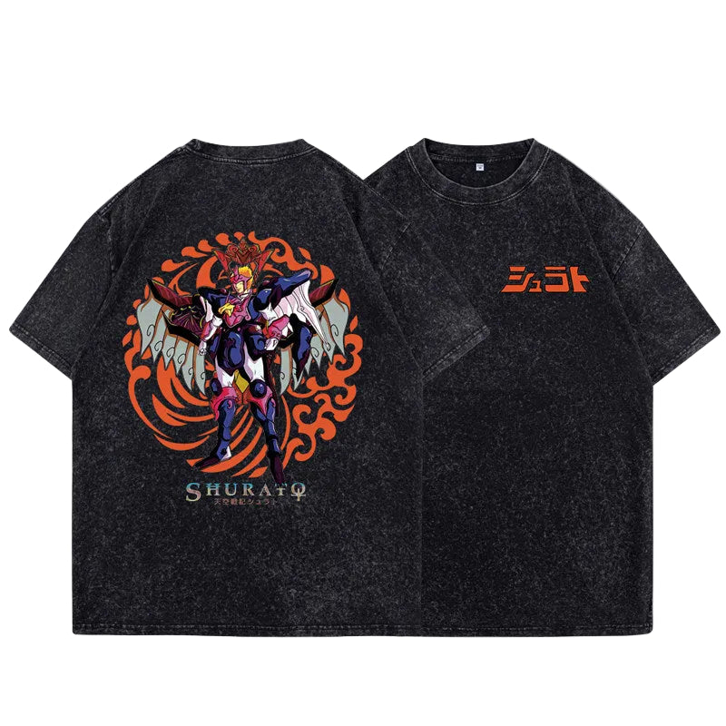 Shurato Garuda Anime Washed Cotton Graphic Tee