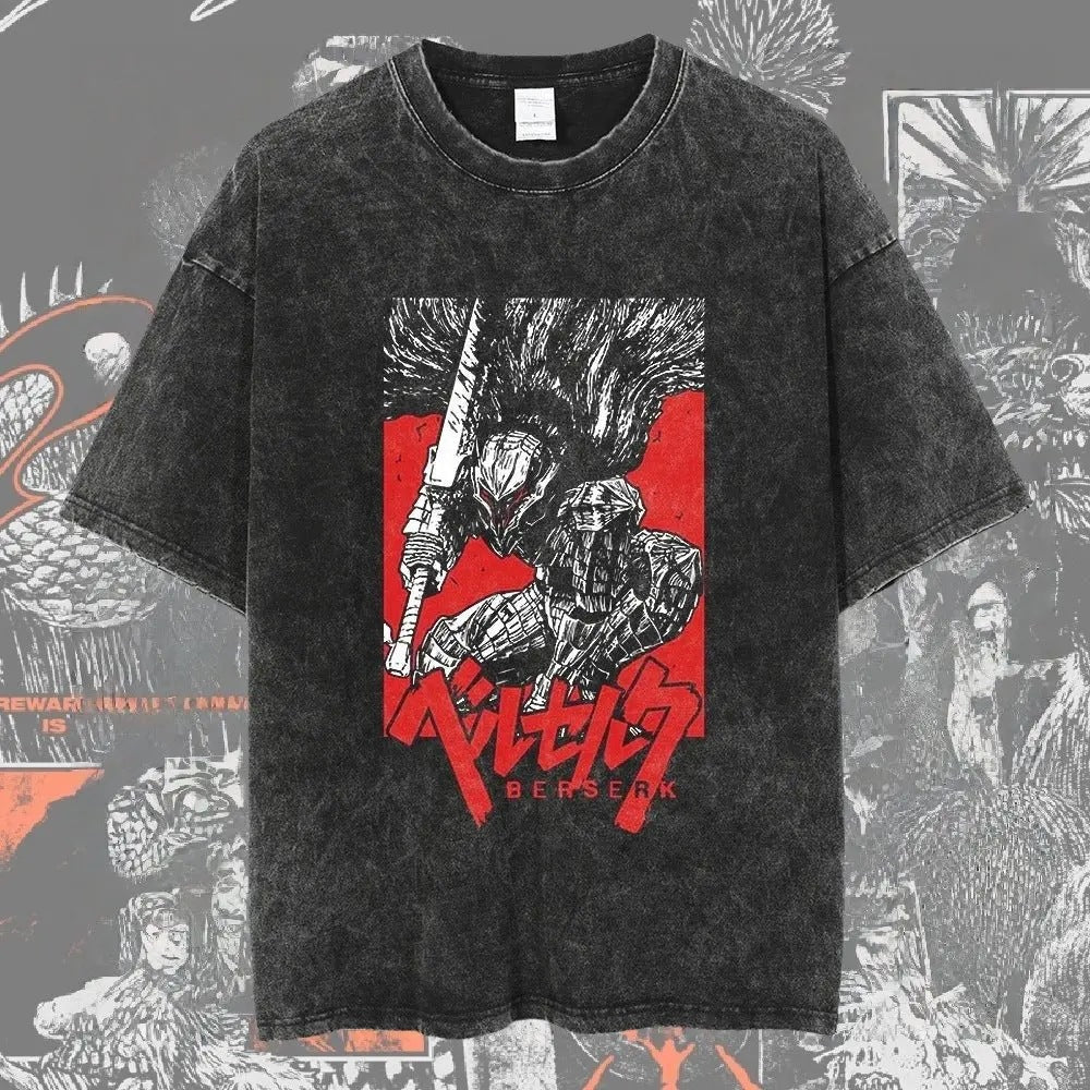 Berserk Vintage Washed Anime Graphic T-Shirt