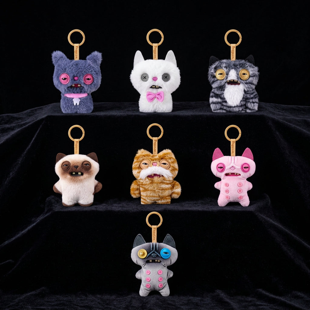 Fuggler Alley Cats Plush Keychain Blind Box Bag Charm Series