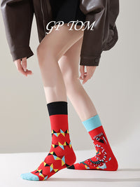 Mismatched Novelty Crew Socks | 2-Pair Set