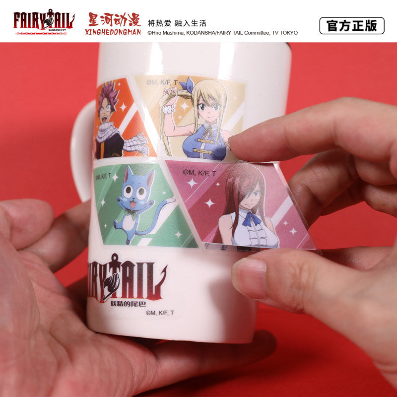 Fairy Tail Official Genuine Sticker Anime Periphery Naz Lucy Gray Decorative Small Sticker Stationery