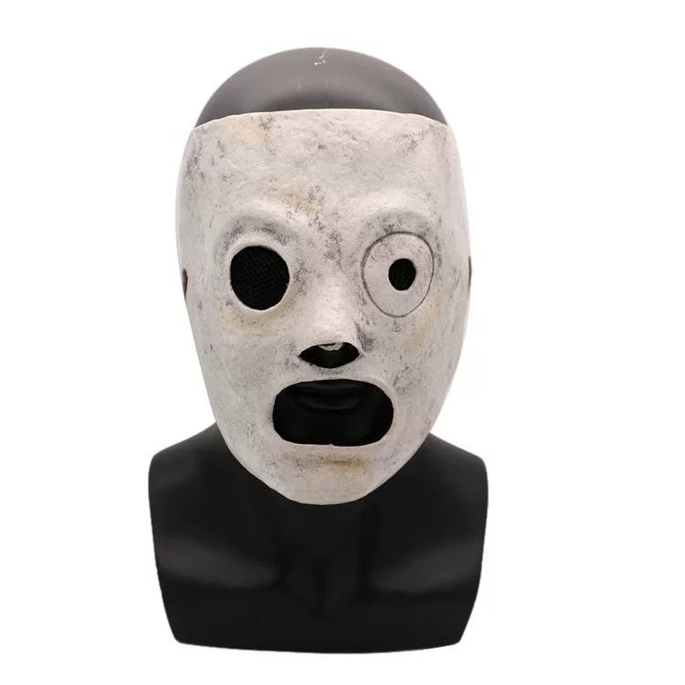Scary Halloween slipknot latex ghost mask, adult comedy quirky party bar makeup prop, small cosplay