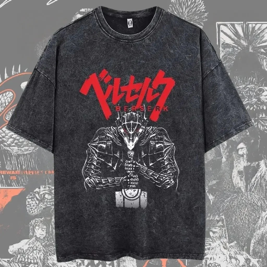 Berserk Vintage Washed Anime Graphic T-Shirt