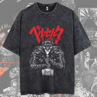 Berserk Vintage Washed Anime Graphic T-Shirt
