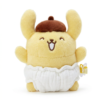 Japan HOUSID super cute baby pompompurin school bag pendant, plush plush book keychain, birthday gift