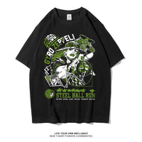 Dunlun Mosho Jojo's Bizarre Adventure Steel Ball Run Characters, Part 7, Short Sleeve T Shirt, 100% Cotton,