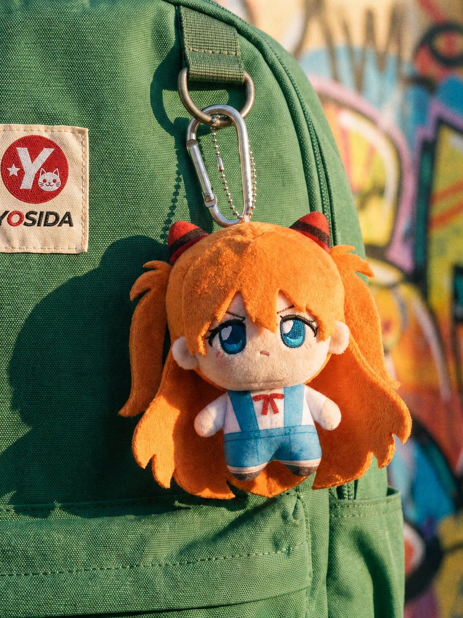 Japanese Official Vocaloid Teto Cotton Doll Schoolbag Pendant Plush Keychain Birthday Gift