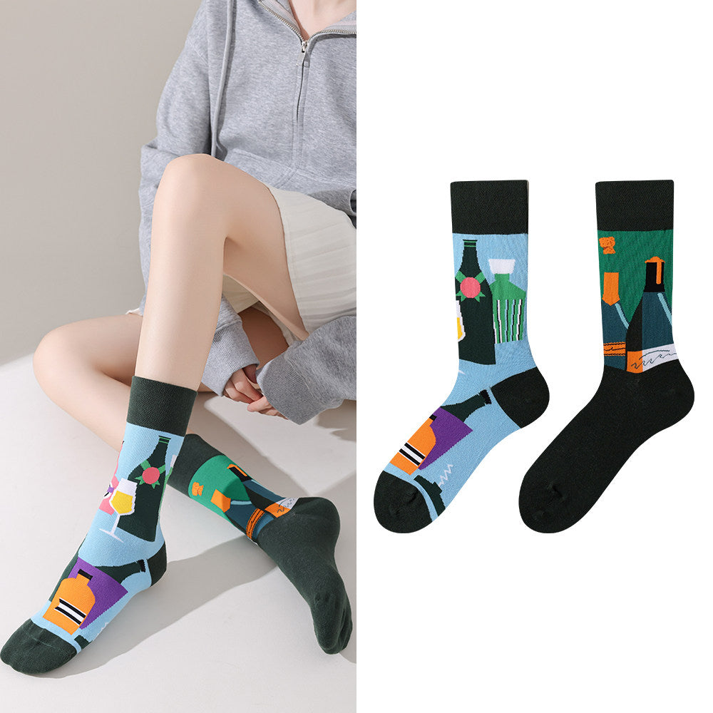 Mismatched Novelty Crew Socks | 2-Pair Set