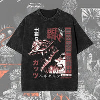 Berserk Vintage Washed Anime Graphic T-Shirt