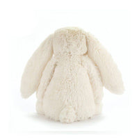 Jellycat Star Ear Bunny plush toy in white and gray with soft fur and adorable star-shaped ears, suitable for cuddling.