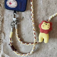 Handmade cartoon woven figurines, phone lanyards, pendants, camera INS cross cords, adjustable wrists, phone chains, shoulder straps