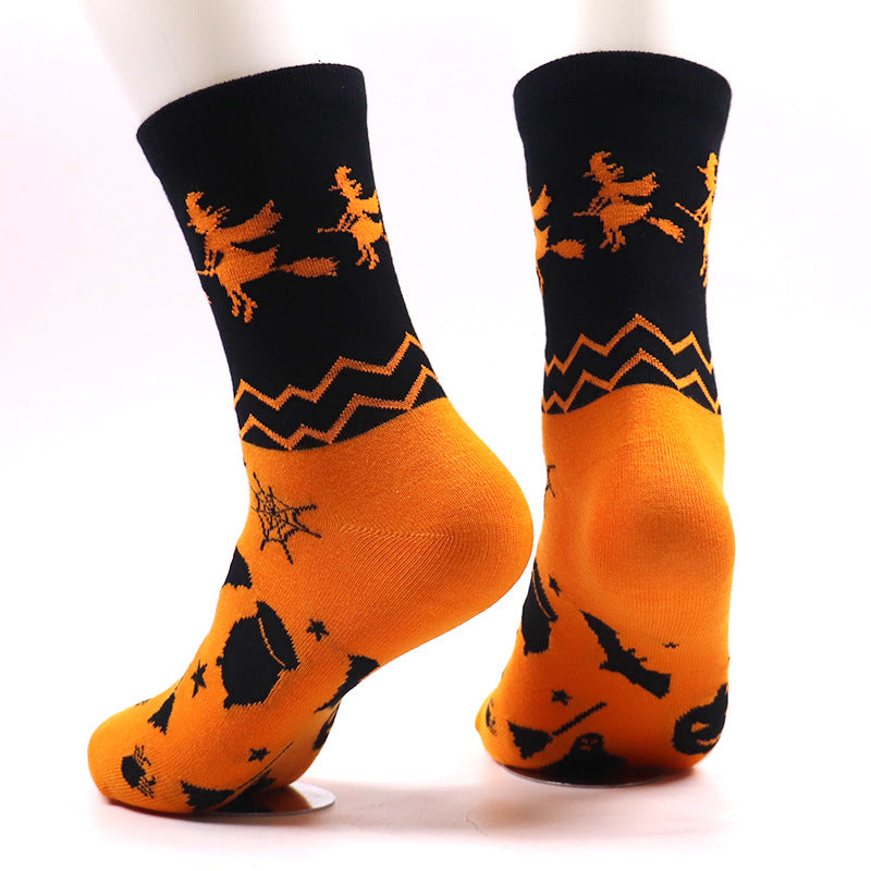 Halloween Cotton Crew Socks – Unisex Novelty Gift