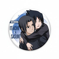 Mangansha official genuine Naruto Itachi Uchiha Sasuke Bar round badge