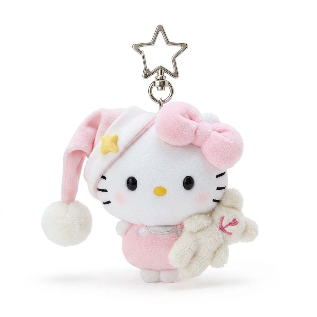 Hello Kitty FLASTAR Plush Bag Charm Keychain 10CM