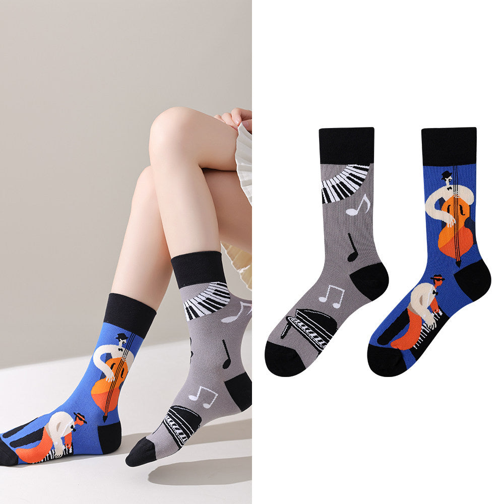 Mismatched Novelty Crew Socks | 2-Pair Set