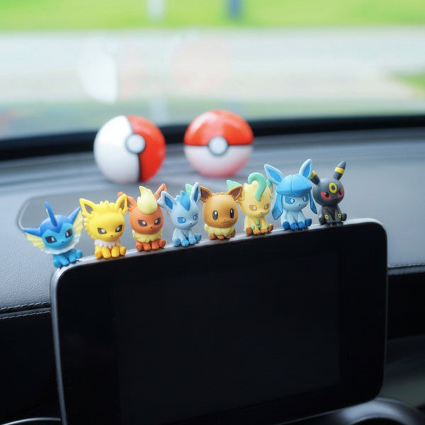 Pokémon Mini Figures Car Dashboard Ornament Set