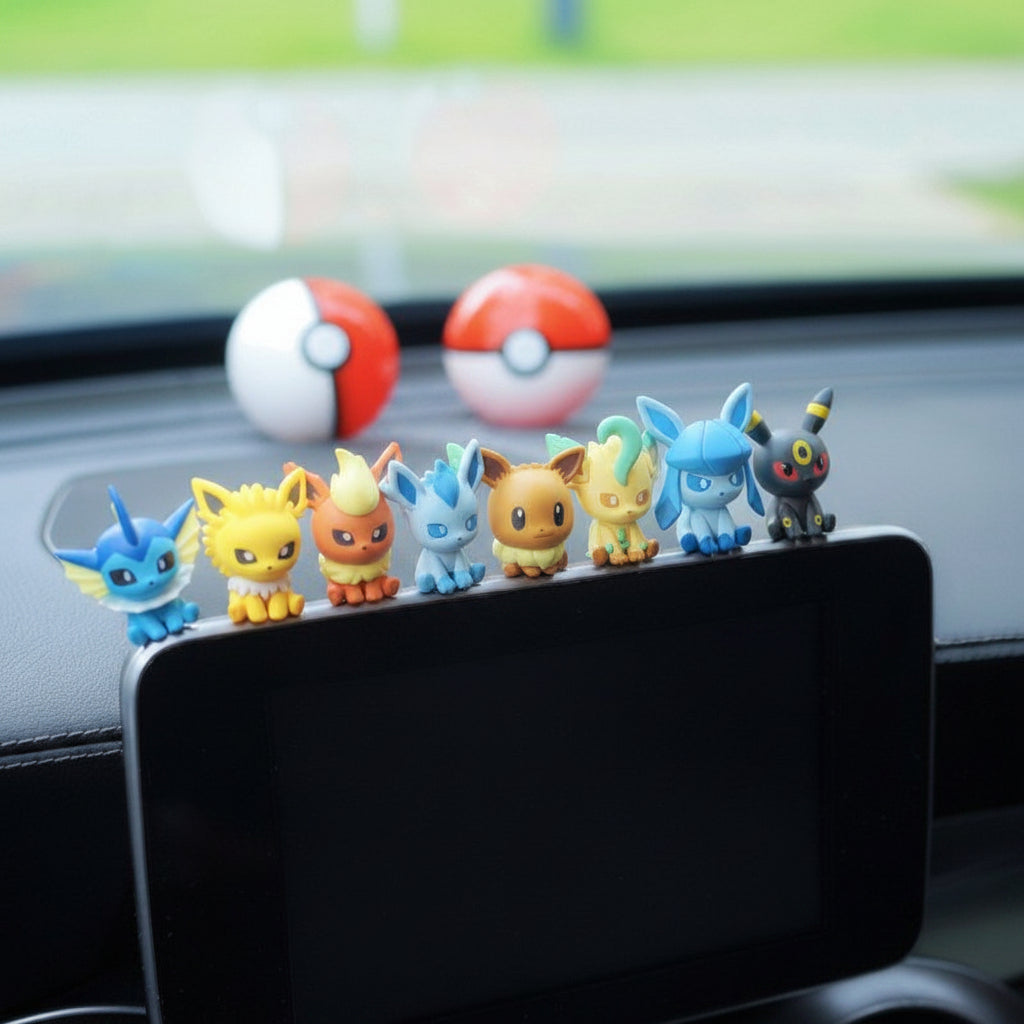 Pokémon Mini Figures Car Dashboard Ornament Set