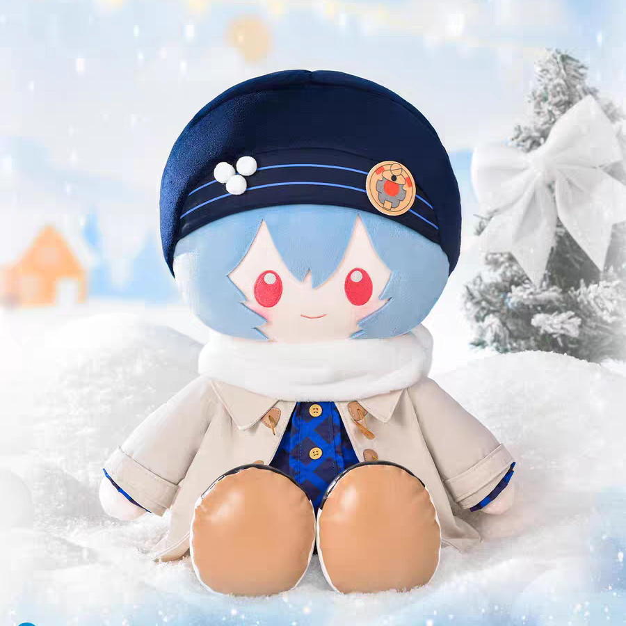 Evangelion Falling in Winter Seated Plush Doll
