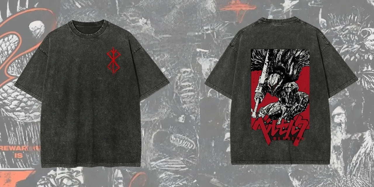 Berserk Vintage Washed Anime Graphic T-Shirt