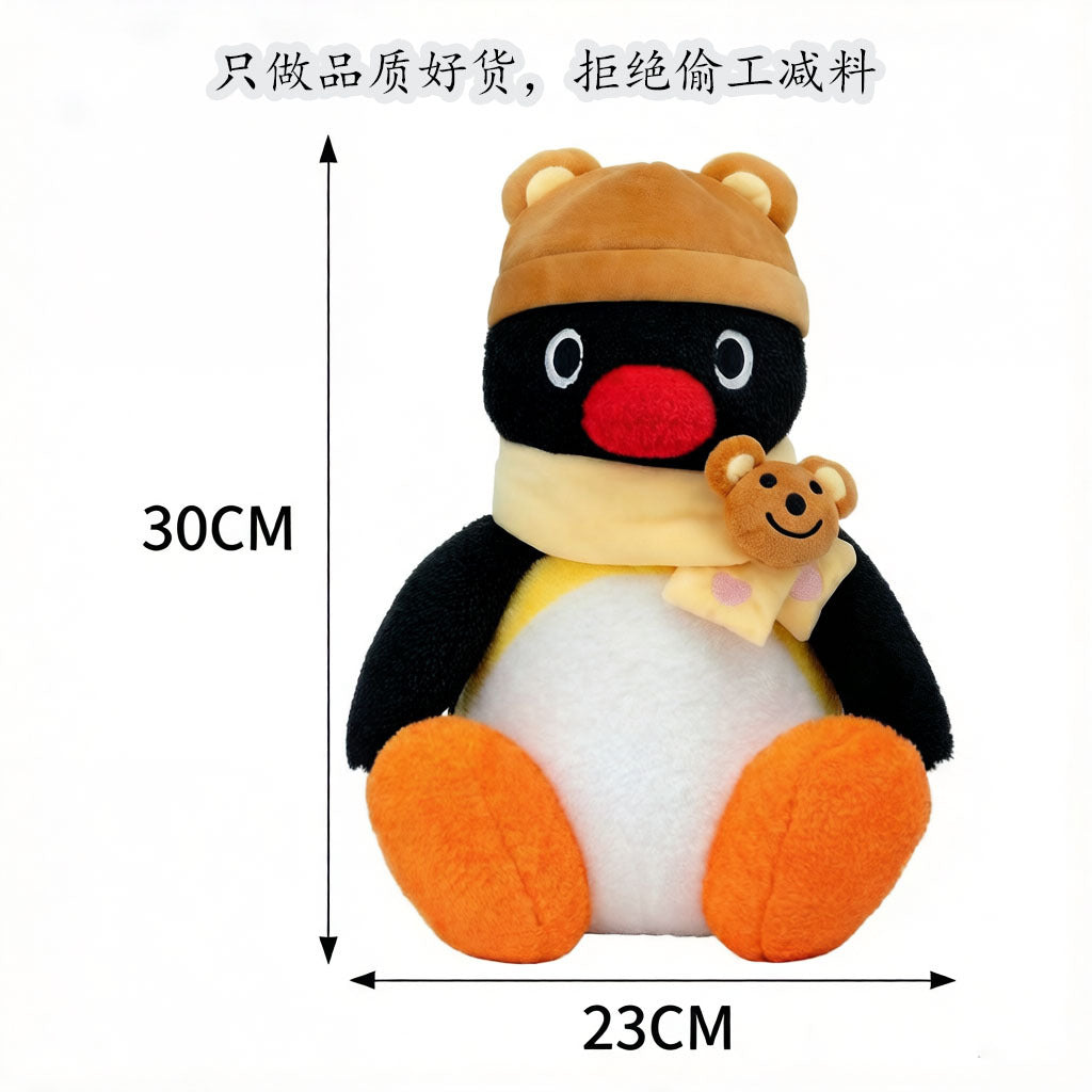Genuine Pingu Penguin Plush Toy Girl Doll Doll Sleeping Pillow for Girls' Girlfriend's Birthday Gift