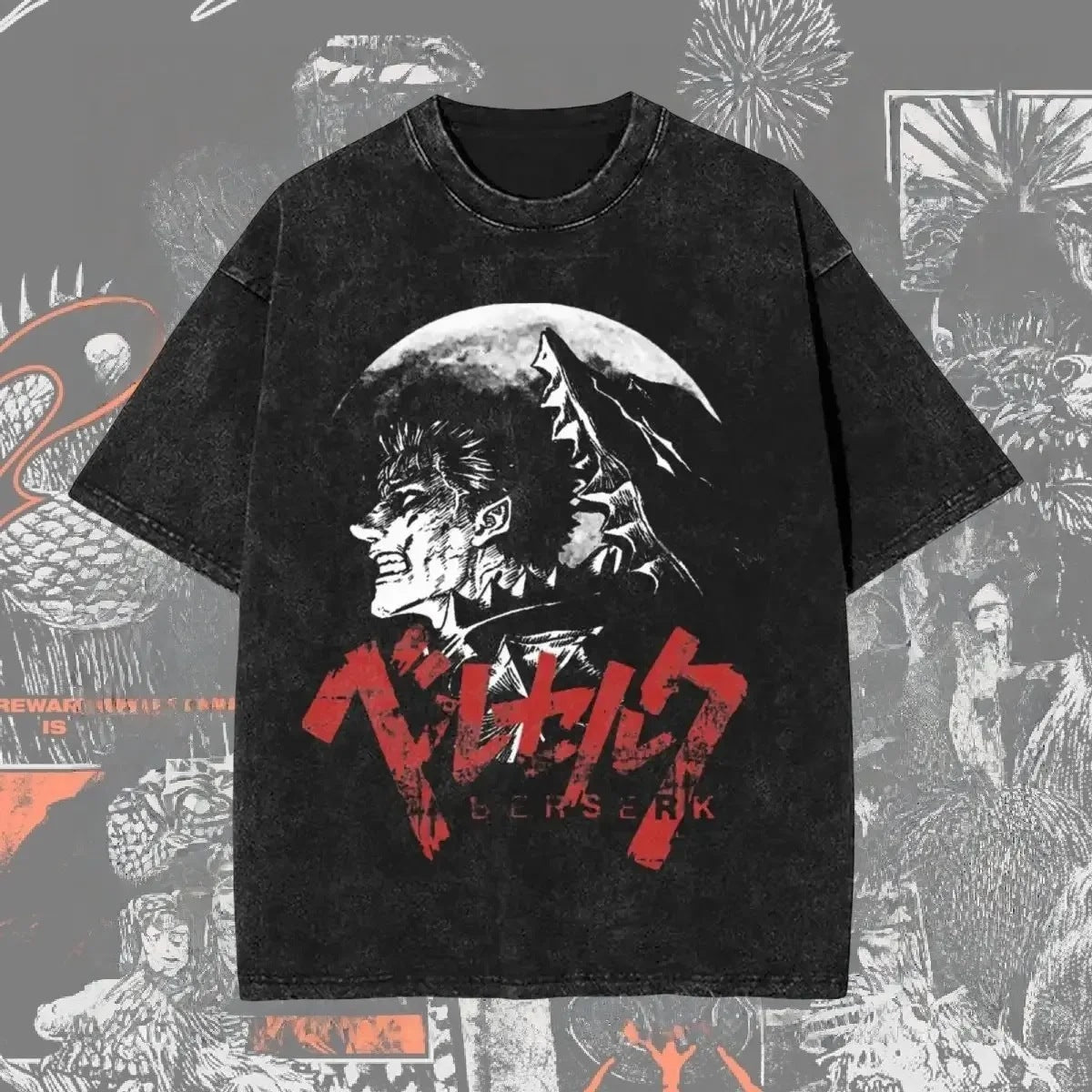 Berserk Vintage Washed Anime Graphic T-Shirt
