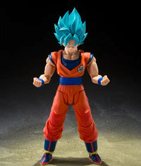 In stock Bandai Dragon Ball SHF Blue-Haired Son Goku 3.0 New Base Super Saiyan God Official Action Product