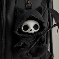 Japan's KALL Xiaohongshu style Death God Cat plush plush pendant with high aesthetic value and scary black cat