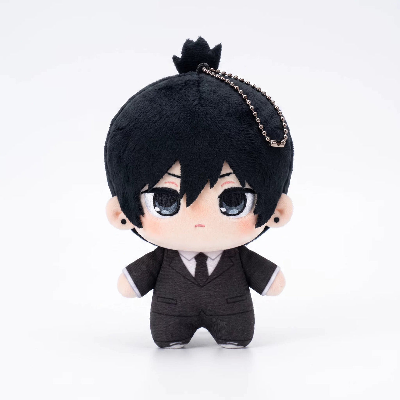 Yosida Chainsaw Man plush keychains featuring Makima, Aki, Kobeni, and Angel Devil with detailed character designs.