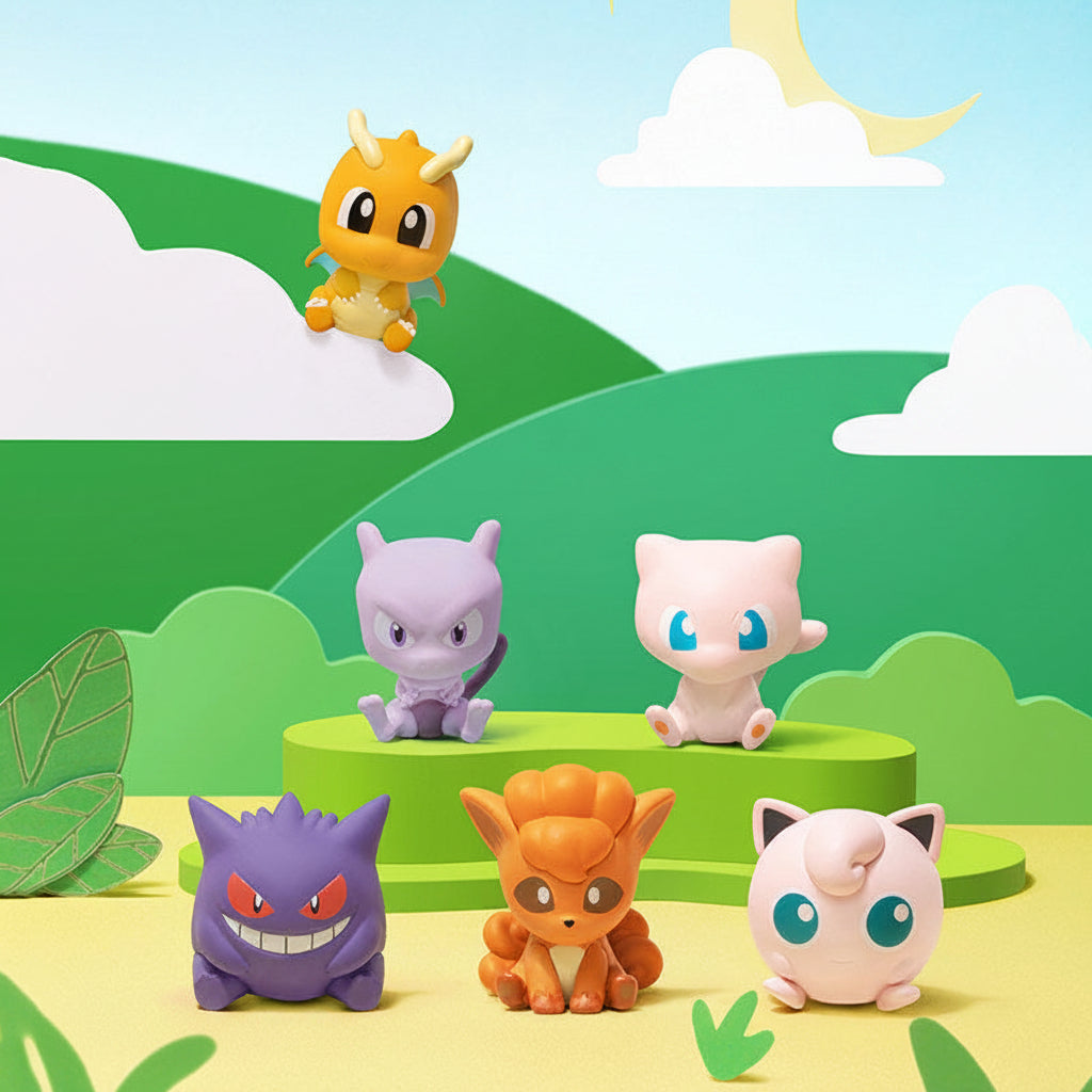 Pokémon Mini Figures Car Dashboard Ornament Set