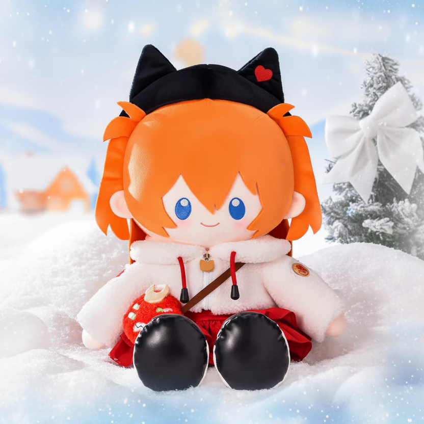 Evangelion Falling in Winter Seated Plush Doll