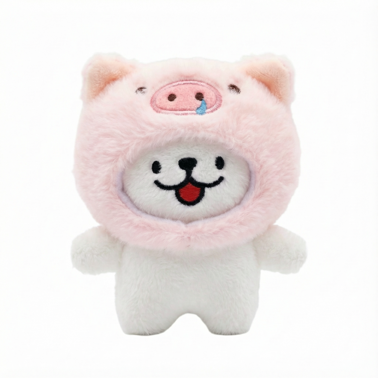Toyuki Puppy plush bag charm featuring a cute animal costume design, soft fabric, and adorable detailing.