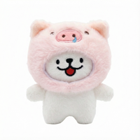 Toyuki Puppy plush bag charm featuring a cute animal costume design, soft fabric, and adorable detailing.