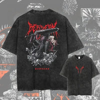 Berserk Vintage Washed Anime Graphic T-Shirt