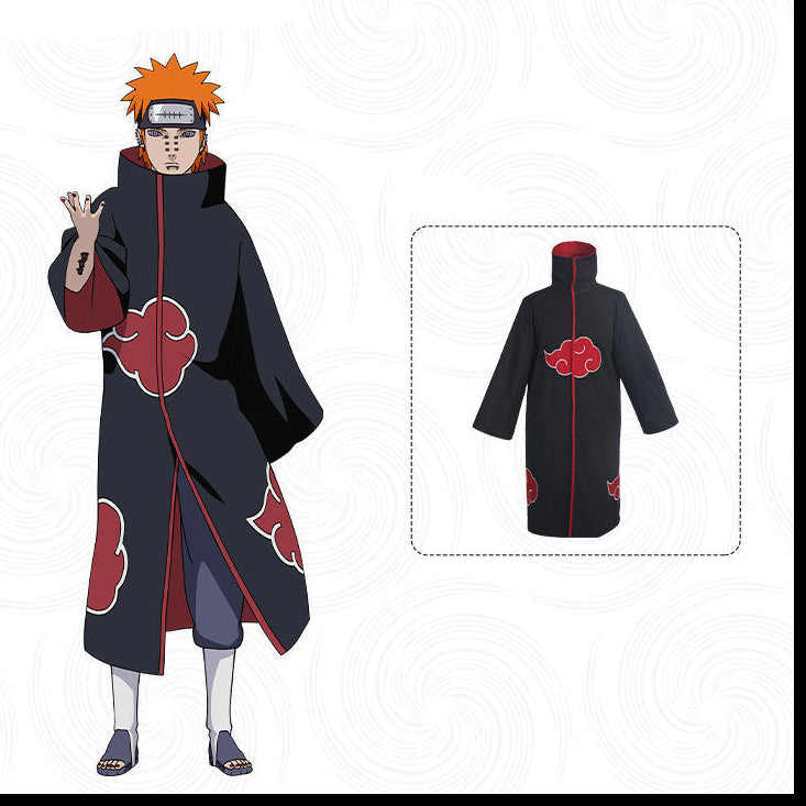 Naruto Pain Cosplay Set – Akatsuki Robe & Accessories