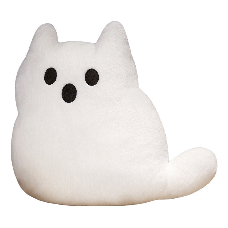 Ghost Cat Plush Pillow | Halloween Kawaii Cushion