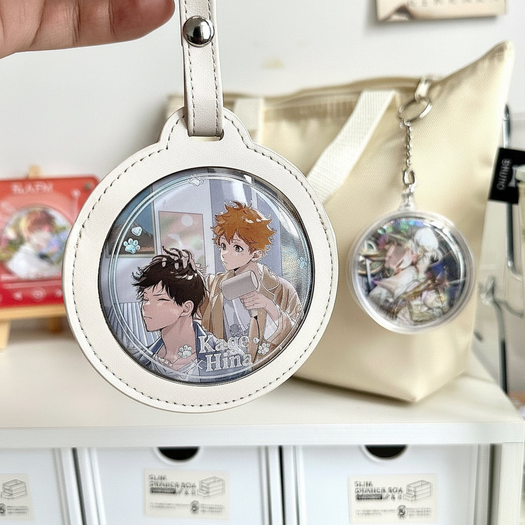 Anime Pin Badge Protector Sleeve – Clip-On Holder