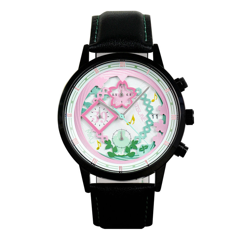 Hatsune Miku Watch Lucky Stone officially licensed Hatsune Kagami Yuchun's Concerto Six-Hand Quartz Watch
