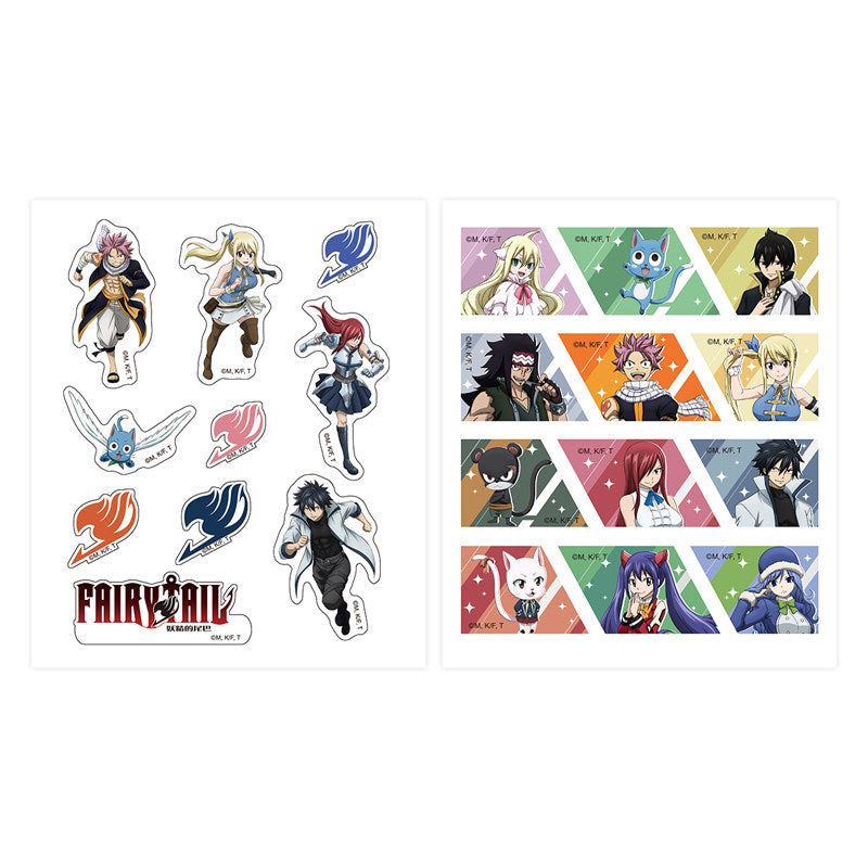 Fairy Tail Official Genuine Sticker Anime Periphery Naz Lucy Gray Decorative Small Sticker Stationery