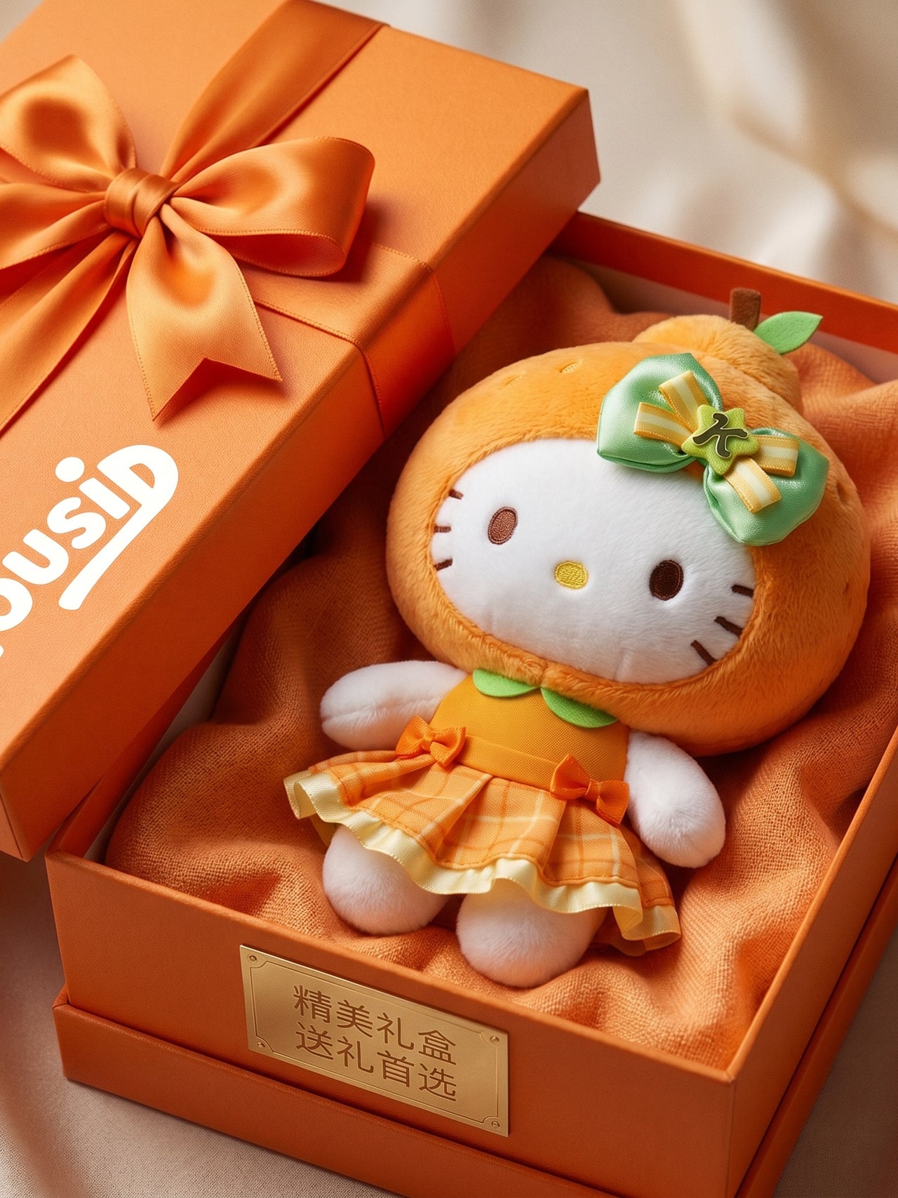 Japan HOUSID Jeju Island series orange KT backpack pendant plush keychain birthday gift
