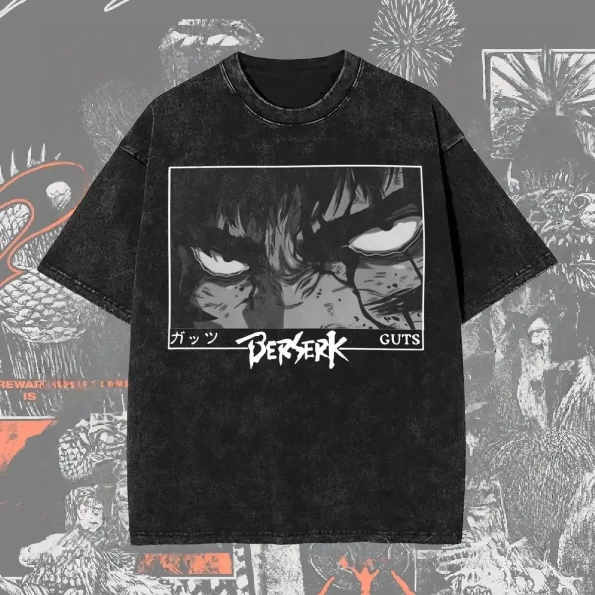 Berserk Vintage Washed Anime Graphic T-Shirt