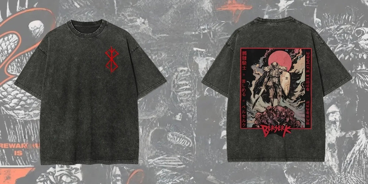 Berserk Vintage Washed Anime Graphic T-Shirt
