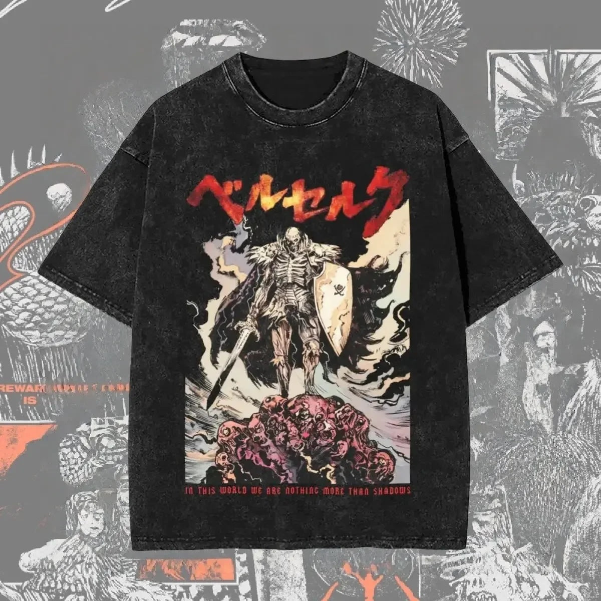 Berserk Vintage Washed Anime Graphic T-Shirt