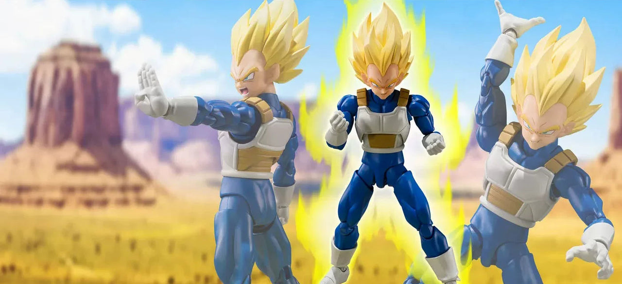Bandai SHFiguarts Super Saiyan Vegeta Battle Suit Dragon Ball Z articulated figures