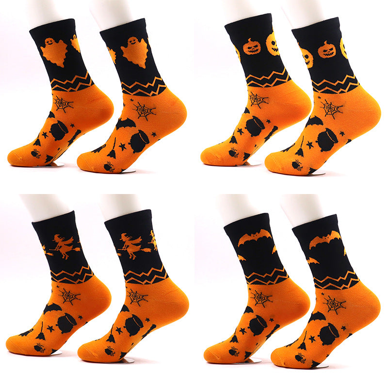Halloween Cotton Crew Socks – Unisex Novelty Gift