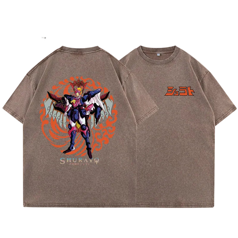 Shurato Garuda Anime Washed Cotton Graphic Tee